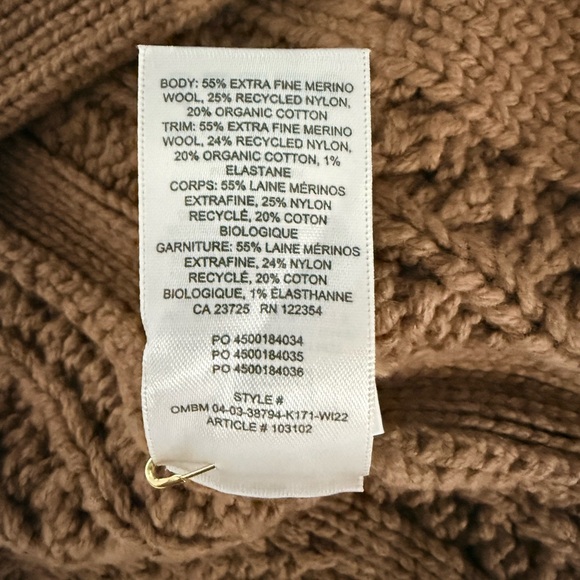 Wilfred Saville Ribbed Button-Front Cardigan — Camel Brown - Picture 4 of 5